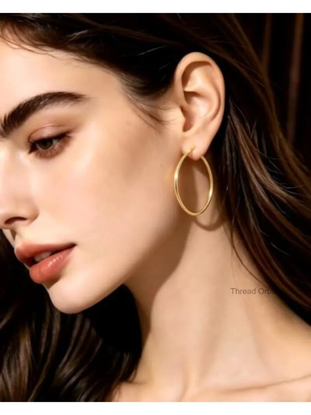 6 Pair Gold Silver Hoop Earrings Set 14K Gold Plated Stainless Steel